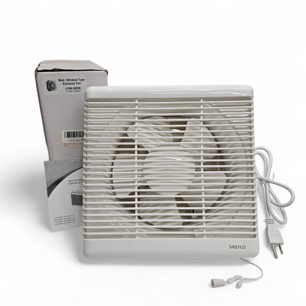 SAILFLO 12" Window/Wall Shutter Exhaust Fan Reversible Airflow Blind Ventilation
